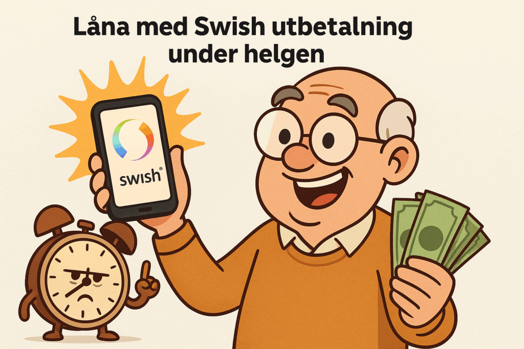 Låna med Swish utbetalning under helgen